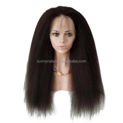 China Kinky Straight Free Shipping Kinky Straight Swiss Lace Human Hair Wigs Brazilian Wigs Human Hair Full Lace Wigs For Black Women for sale