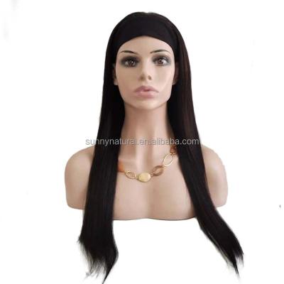 China Straight Glueless Free Headband For Black Women Bone Straight Remy Hair Straight Headband Wigs Human Hair Wig For Black Women for sale