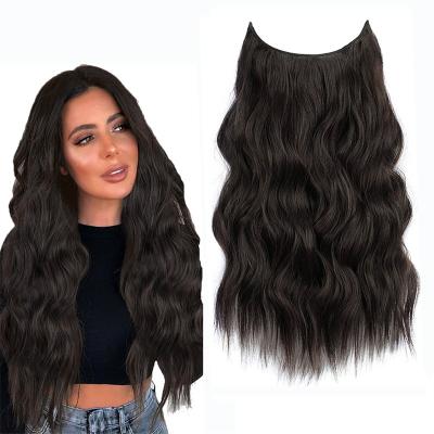 China Water Wave One Piece Invisible Headband Wire Human Remy Hair Clip IN Extensions Loose Body Wave Silky Straight Clip In Hair Extension for sale