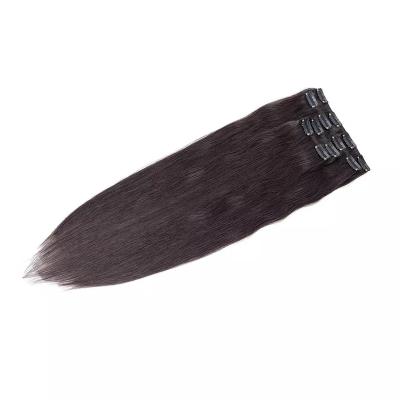 China Silky Straight Wave High Quality Remy Virgin Human Hair Natural Color Clip In Human Hair Extensions for sale