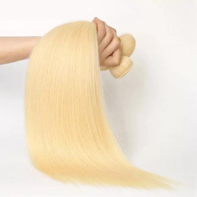 China Silky Straight Wave Top Quality Virgin European Ukraine Cuticle Aligned Human Hair Weft Raw613 BlondeHair Bundle Extension for sale