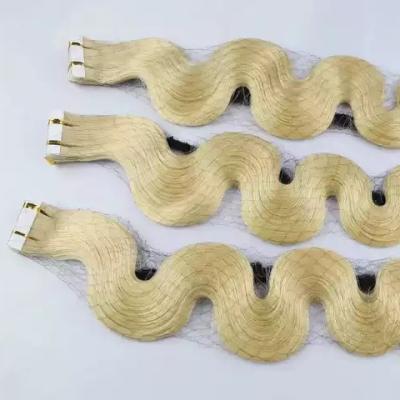 China Body Wave Wholesale Tape Hair Extensions 100% Human Hair Brazilian Full Length 10 - 30inches Tape In Hair Extension for sale