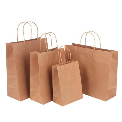 China Wholesale Cheap Recyclable Custom Made Brown Kraft Paper Bags With Twisted Handle for sale