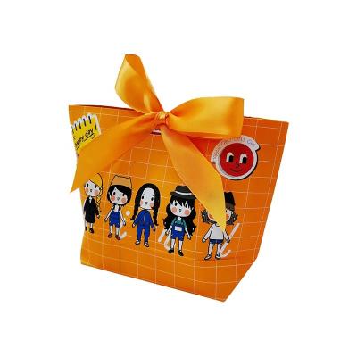 China Party Logo Paper Recycled Gift Bag Recyclable Custom Colorful Printing Happy Birthday Brightly Paper Bag For Kids for sale