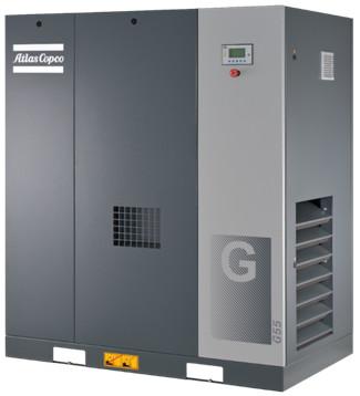 China Compresor de aire de tornillo giratorio inyectado con aceite de Atlas 75kw Ga75+ en venta