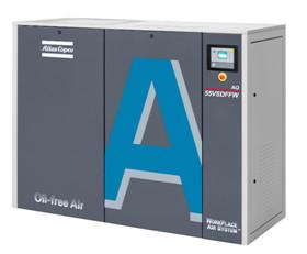 China Compressor de ar de parafuso livre de óleo Atlas 15kw AQ 15 VSD Injecção de água à venda