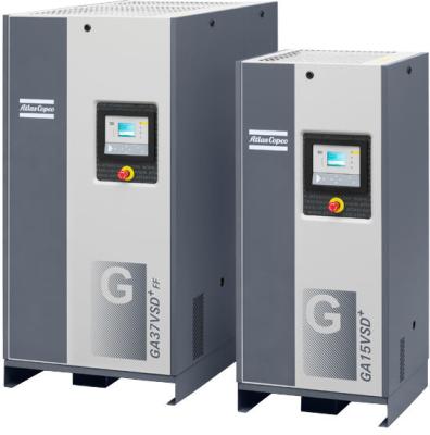 Chine 70 kW Atlas GA 75+VSD, Compresseur d' air à vis Atlas Conversion de fréquence à vendre