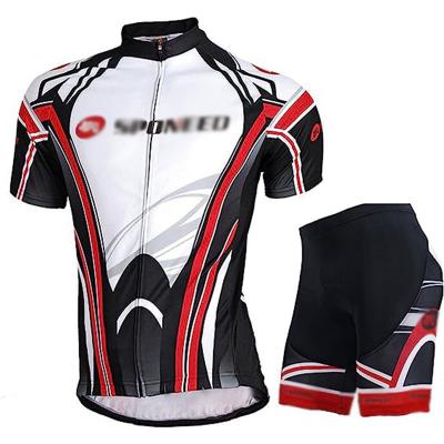 China Antibacterial Mens Customize Skin For Cycling Top And Shorts Suit Short Sleeve Bicycle Shorts Padded for sale