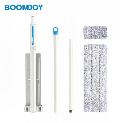 China Sustainable BOOMJOY Updated New Design Hand Free Microfiber Floor Cleaning Flat Mop for sale