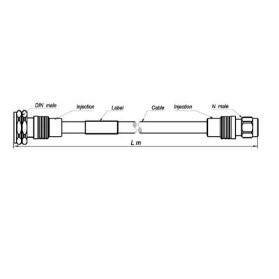 China 1/2 superflex telecom jumper cable with 7/16 male connector 716M-NM HCF12 LM 7/16M-NM HCF1/2 LM for sale