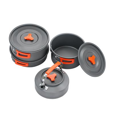 China New Modern Simple Sturdy Camping Cookware Set Outdoor For Outdoor Cooking Supplies for sale