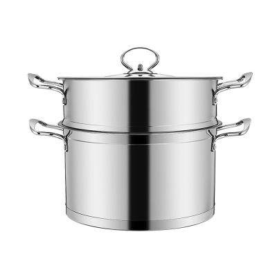 China Sustainable Steamer Pot 26cm Stainless Steel Pot for sale