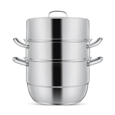 China Sustainable Factory Supply Direct Steamer 304 Stainless Steel Soup And Stock Pot for sale