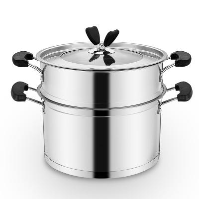 China Sustainable Wholesale High Quality Stainless Steel Steamer Pot With Visible Lid for sale