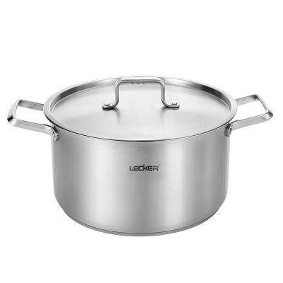 China Sustainable Stock Cookware Plant 20cm Pot Stainless Steel Pot Stock Soup Pot for sale