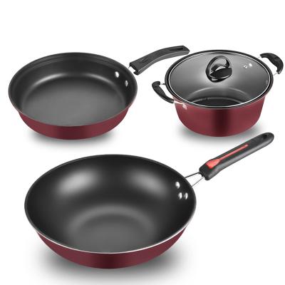 China Minimalist Chinese Supply Hardware Non Stick Cookware Safe Set For Home Kitchen for sale