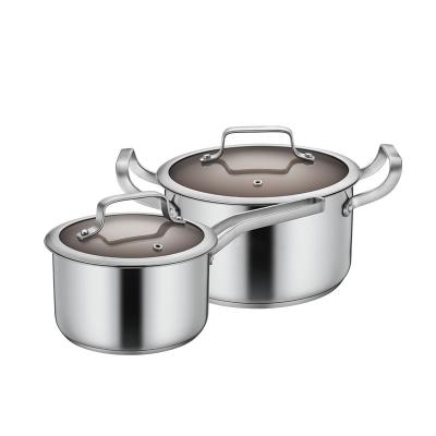 China Modern stainless steel cookware factory cookware set kitchen pot stainless steel dinner set cookware for sale