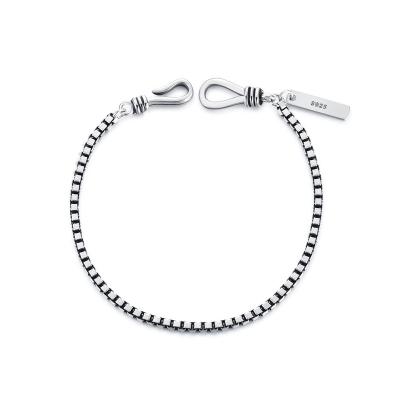 China Other S925 Sterling Silver Men and Women Thai Silver Bracelet 2mm Thick Chain Bracelet for sale