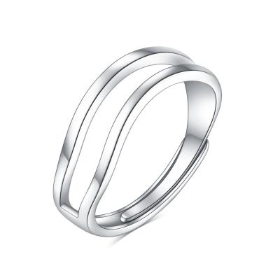 China Other Original Ring S925 Minority Design Silver Couples Ring Fashion Open Ring for sale