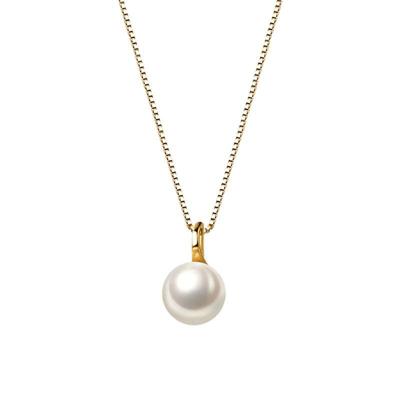 China TRENDY 925 Sterling Silver Cultured Pearl Necklace Fashion Custom Jewelry for sale