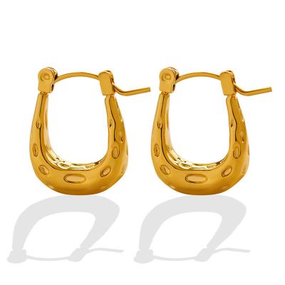 China CLASSIC Gold Plated Stainless Steel Earrings Shape Custom U Shaped Earrings Manufacturer Wholesale Earrings for sale