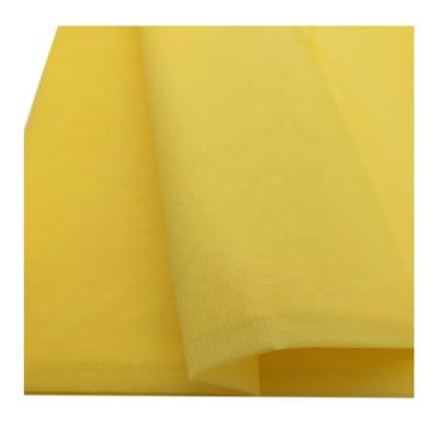 China Breathable Parachute Fabric 40g Ultrathin Yellow Nylon Ripstop 30D Fabric For Bag for sale