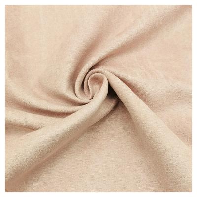 China Antistatic High Quality Polyester Fabric 100% Soft Suede Plain Dyed Multicolor Brushed Fabric For Garment for sale