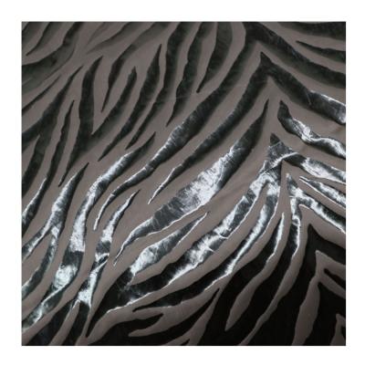 China Waterproof 2/2 Nylon 40D Taffeta Taffeta Zebra Foil Print Fabric For Down Jacket for sale