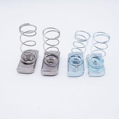 China Heavy industry hot dip galvanized slot channel nut m8 stud nut with spring for sale