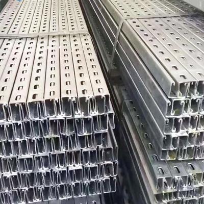 China Structural u channel purlin unistrut channel steel roof truss construction customized galvanized steel profile c channel price per ton for sale