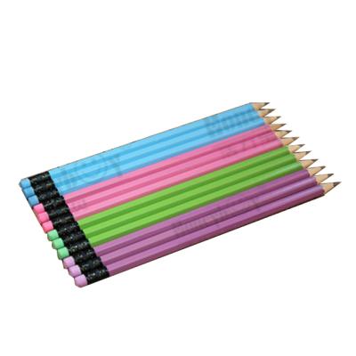 China Office & School Pencil Wholesale Colored Simple Hexagonal HB 7inches Standard Pencil With Eraser For Kids And Students for sale