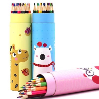 China School Student Pencil Wholesale Promotional Colors Drawing 12/24/36/48 Colored Pencils For Art And Craft for sale