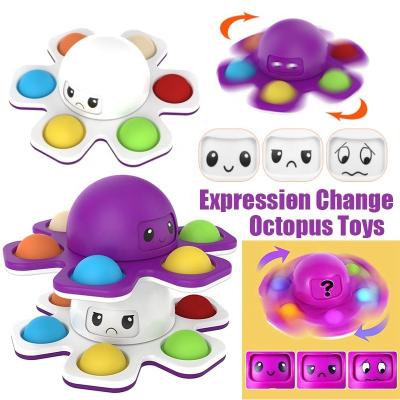 China Promotional Toys/Fidgety Person Toys/Bubble Sensory Simple Face Squeeze Noise Squeeze Artifact Decompression Toys Octopus fidget spinner changing toy for sale