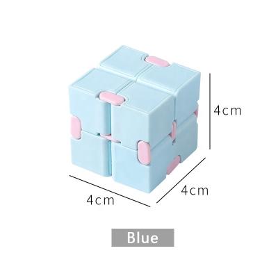 China Promotional Toys / Toss Toys For Relaxation Anti - Squeeze Artifact Intelligence Toys Macaron Color Finger Cube Decompression Infinite Cube for sale