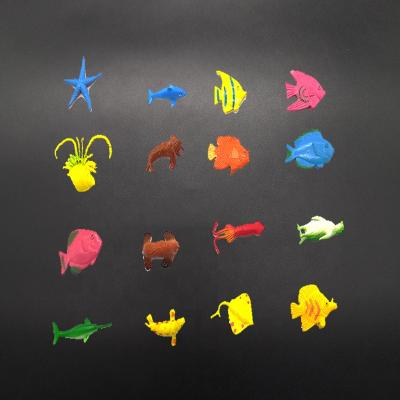 China Promotional Toys / For Capsule / Sea Animal Figures Wholesale Plastic 16 Designs PVC Small Sea Animal Fish Figures With Printing for sale