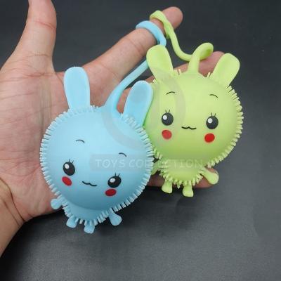 China High Quality Plastic 3+ Squeeze Toys TPR Rubber Rabbit Soft Cute Soft Fluffy Toy for sale