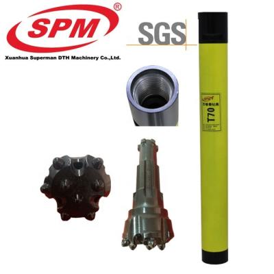 China DTH Drilling Price 75mm SPM 70 pneumatic rock drill / low pressure dth hammer for sale