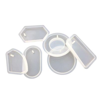 China DIY Crystal Dropper Epoxy Resin Mold Viable Pendant With Hole Collar Silicone Mold for sale