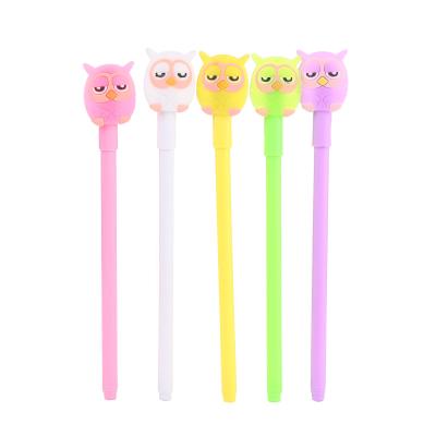 China office & Cute School Pen Cartoon Owl Neutral Pen Student Sticker Pen Office Supplies Signing Pen for sale