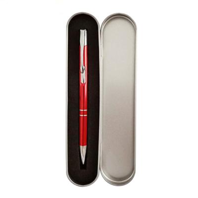 China Gift Eco-Friendly Promotional Advertising Aluminum Ball Pen With Velvet Bag Metal Cheap Personalized Pen for sale