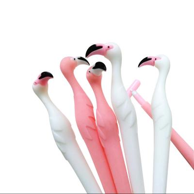 China office & School Pen High Quality Cartoon Animal Flamingo Shape Pen Lovely Pen School Promotion Gift Pen for sale