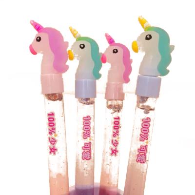 China office & School Pen Pink and Novelty Blue Pen Glitter Liquid Gel Pen Children Gift for sale