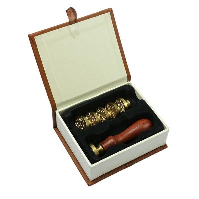 China Office 2021 Fire Lacquer Seal Set Book Gift Box Sealing Wax Paper Box for sale