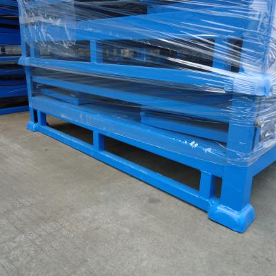 China Corrosion Protection 1000 Kg Per Piece Wire Mesh Metal Stacking And Folding Loading Capacity Container for sale