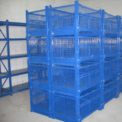 China Warehouse Storage Industrial Bulk Wire Mesh Collapsible Container for sale