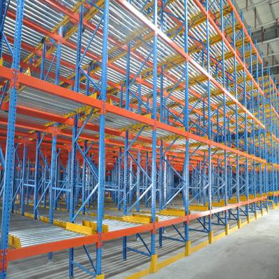 China Corrosion Protection Multi-size Pick Warehouse Roller System Cardboard Gravity Flow Racking for sale