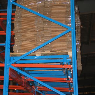 China Corrosion Protection Push Back Racks For Cold Storage for sale