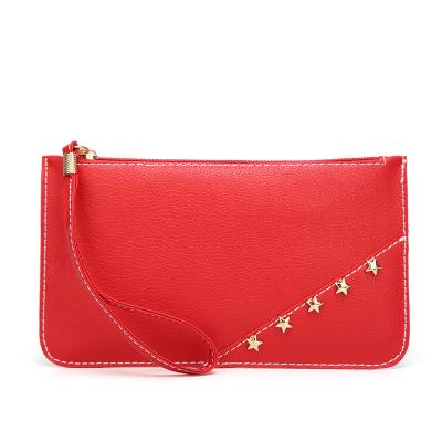 China Lady Fashionable Ladies Phone Wallet PU Leather Women Clutch Bag With Zipper for sale