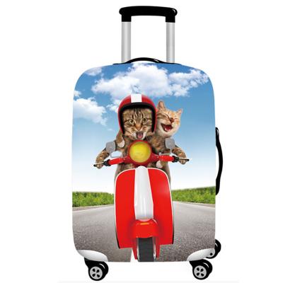 China Suitable For Suitcase Accessories 2018 Creative Design Spandex Luggage Moving Cover Customized Logo Printed Suitcase Cover Traveling Accessory for sale