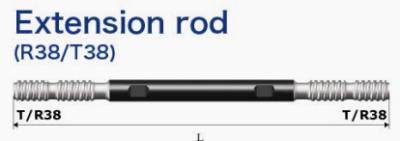 Chine Forage de roche R38/T38 Rod Carbon Steel Threaded Extension Rod 3050mm à vendre